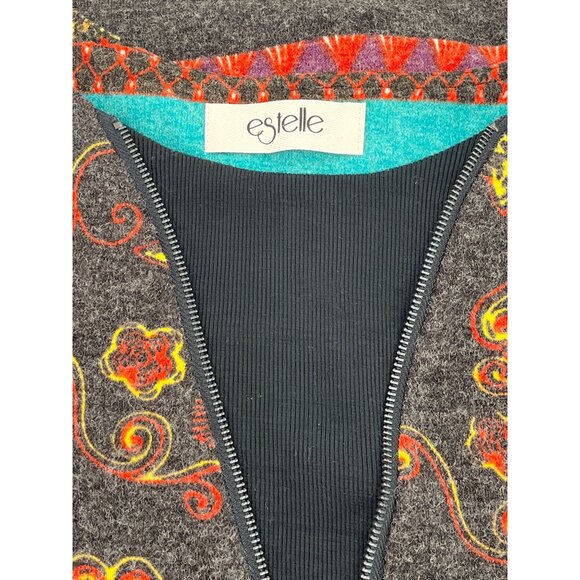 Estelle Multicolor Sleeveless Knit Dress With Front Zipper & Floral Pattern Wome - Picture 6 of 8